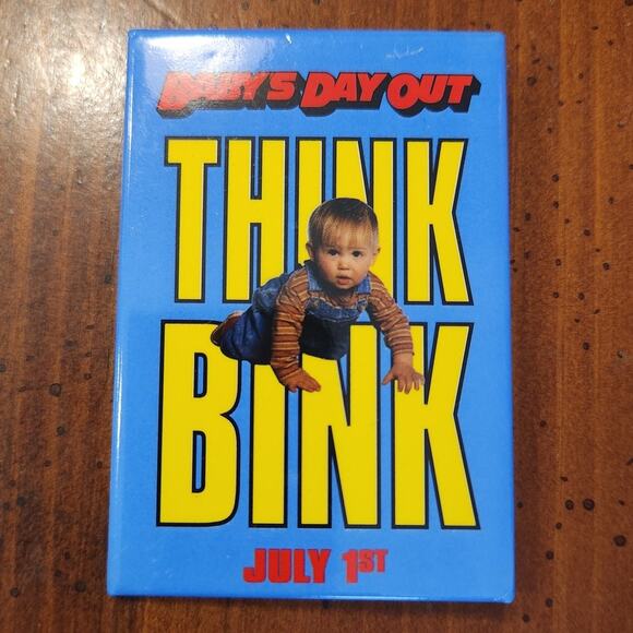 Movie Promo Pinback "Think Bink" 20th Century Fox 1994 NWOT - Picture 1 of 2